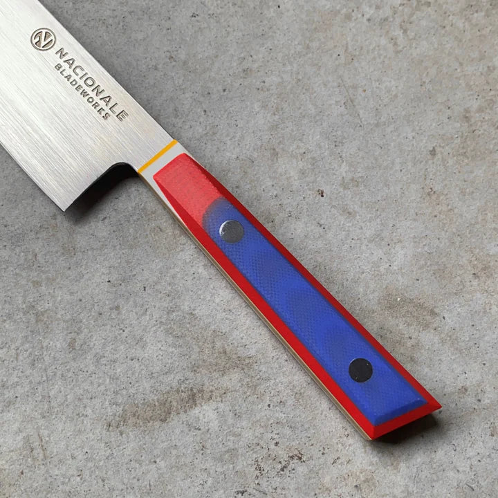 125mm Full Tang San Mai AUS10. Utility Knife. Layered G10 Scales