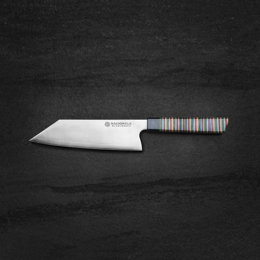 Nacionale 180mm Bunka. San Mai Stabilized Skateboard Material Handle MSSTRP