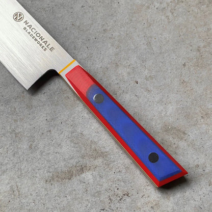 125mm Full Tang San Mai AUS10. Utility Knife. Layered G10 Scales