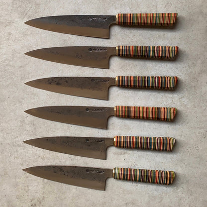 B. 190mm Chefs Knife. Nashiji Leaf Spring. Skateboard Handle. (SOLD SEPARATELY)