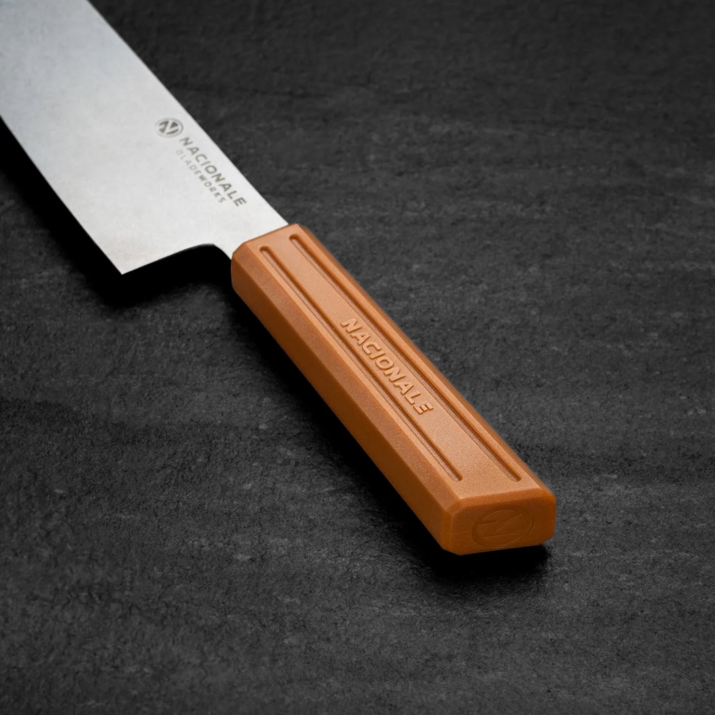 BOOGSH. Matabang Na Iced Tea Knife. 180mm Bunka. Stonewashed AUS8. Recycled Plastic Skateboard Material