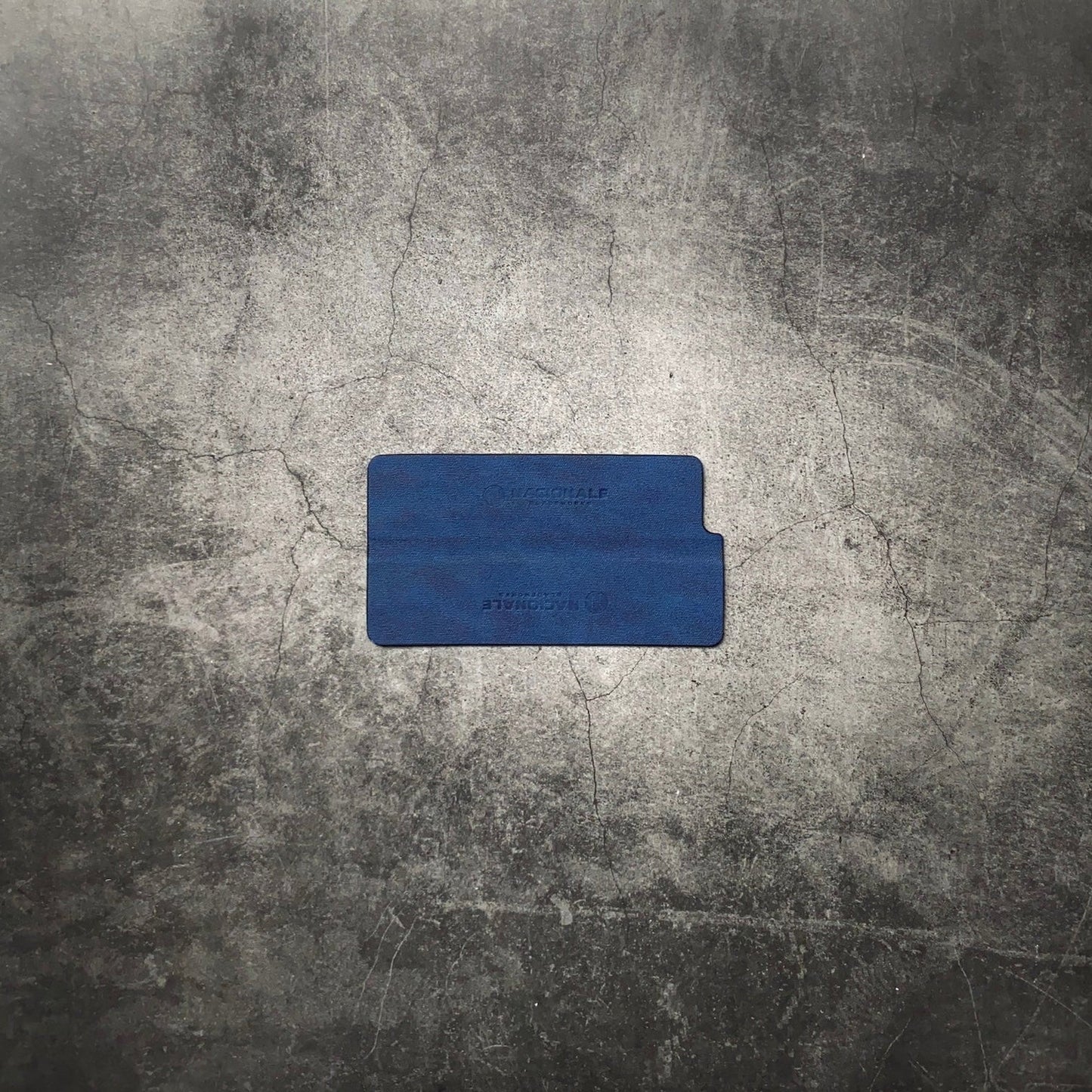 Nacionale 165mm Magnetic Knife Guard. Denim Blue PU (small)