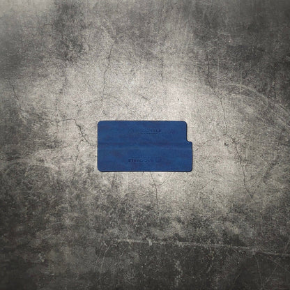 Nacionale 165mm Magnetic Knife Guard. Denim Blue PU (small)