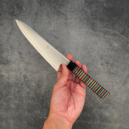 NACIONALE BLADEWORKS 165mm Petty Knife. San Mai 440C. Stabilized Skateboard Mate