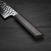 NACIONALE  215mm Gyuto. Hammered San Mai 440C Stainless. BlackPakka /Ebony