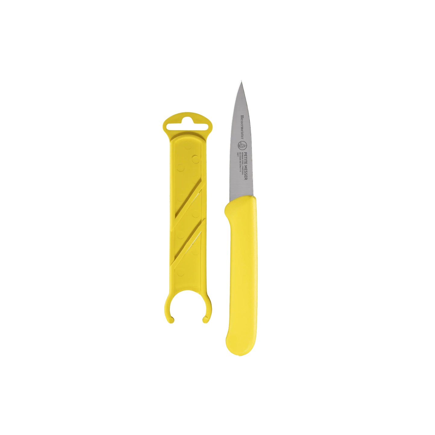 Petite Messer Yellow Spear Point Parer with Matching Sheath - 3"