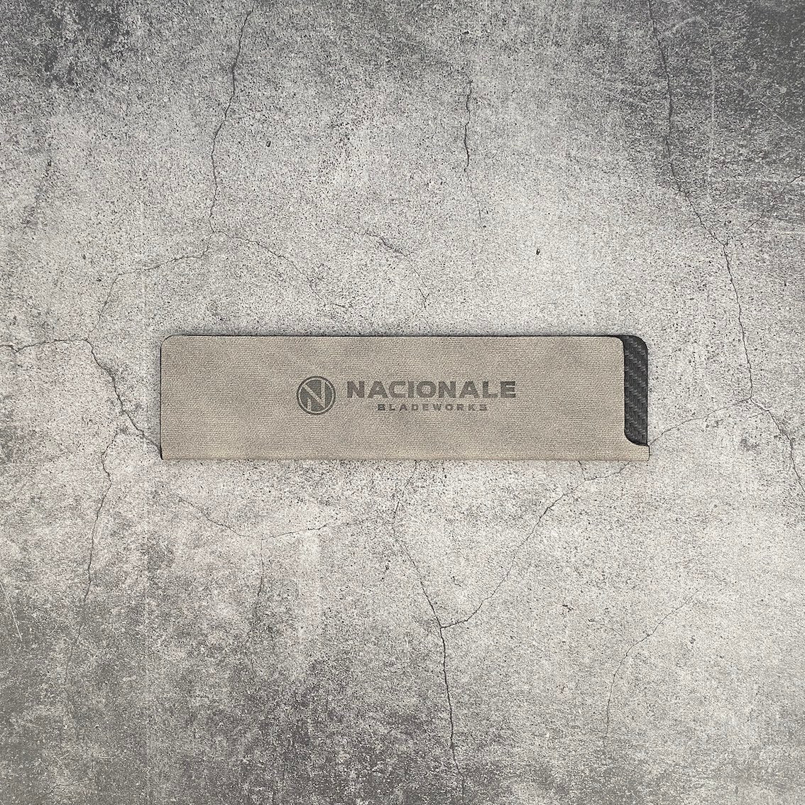 Nacionale 190mm Magnetic Knife Guard. Shadow Grey PU (medium)