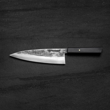 NACIONALE BLADEWORKS 205mm Chefs Knife. San Mai AUS10 Stainless. Ebony Handle. R