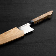 NACIONALE 215mm Chefs Knife. San Mai AUS10 Stainless. Maple Saya