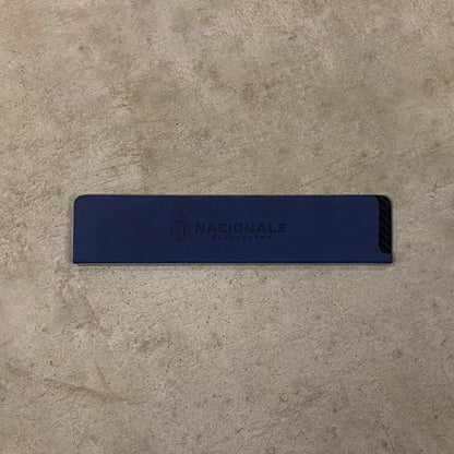 NACIONALE BLADEWORKS 215mm Magnetic Knife Guard. Denim Blue PU (large)